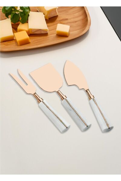 The Mia Marble Peynir Servis Takımı 3 Parça