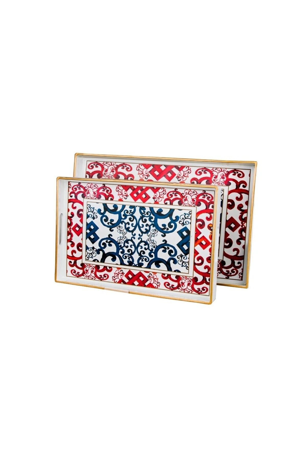 Lucky Art Noble Dikdörtgen 2'li Tepsi