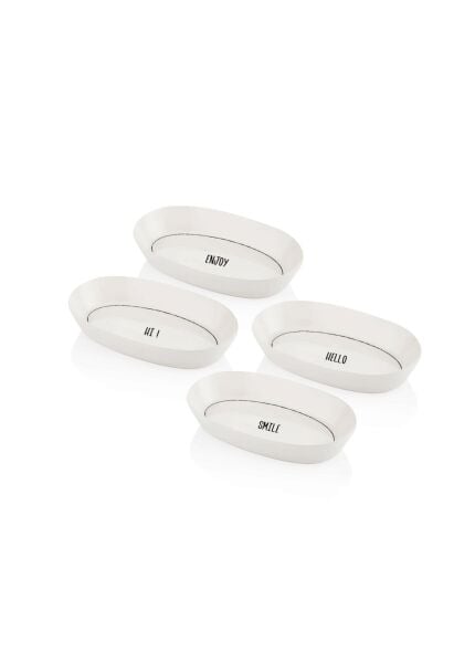 The Mia Daily Tunes Oval Servis 4'lü Set 17cm