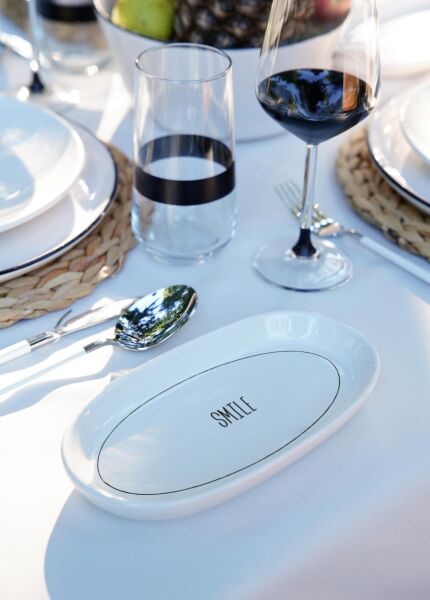 The Mia Daily Tunes Oval Servis 4'lü Set 17cm