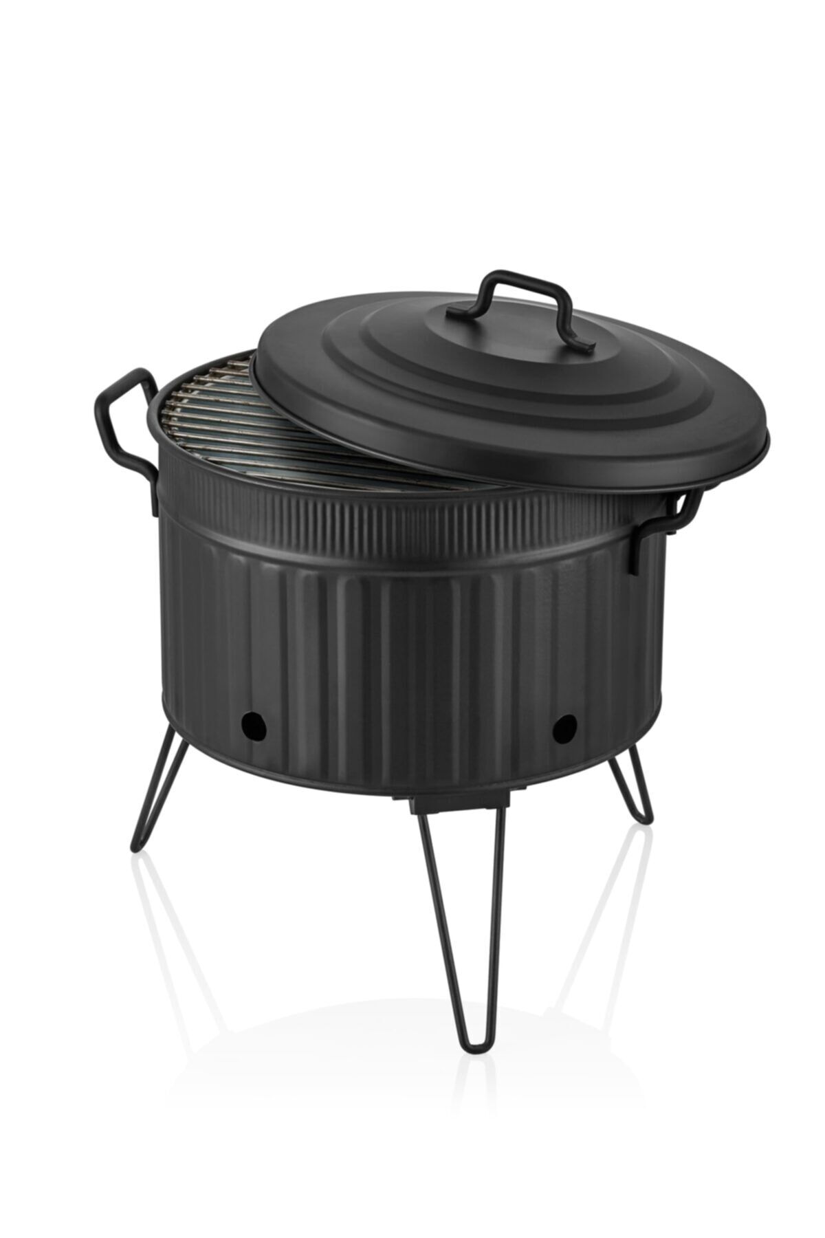 The Mia Mangal ve Barbekü Siyah 37 x 44 x 31 cm