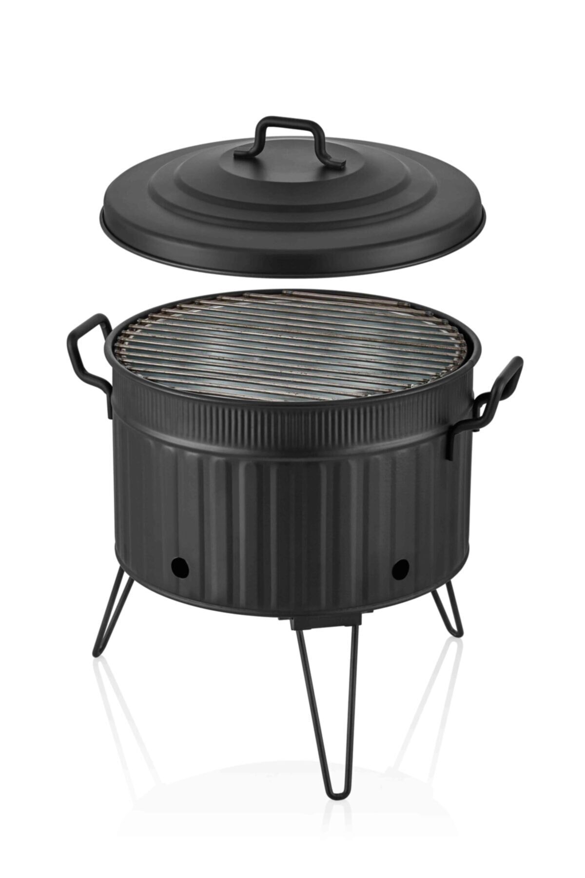 The Mia Mangal ve Barbekü Siyah 37 x 44 x 31 cm