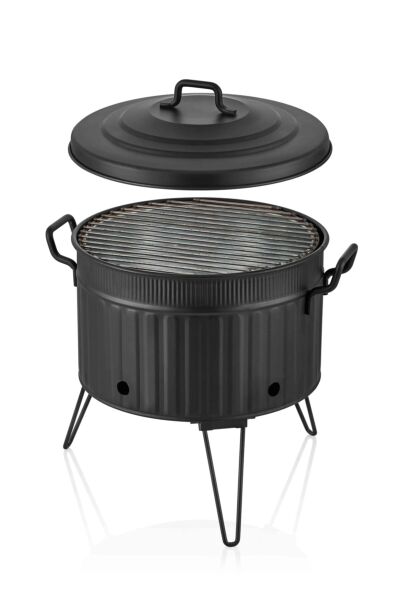 The Mia Mangal ve Barbekü Siyah 37 x 44 x 31 cm