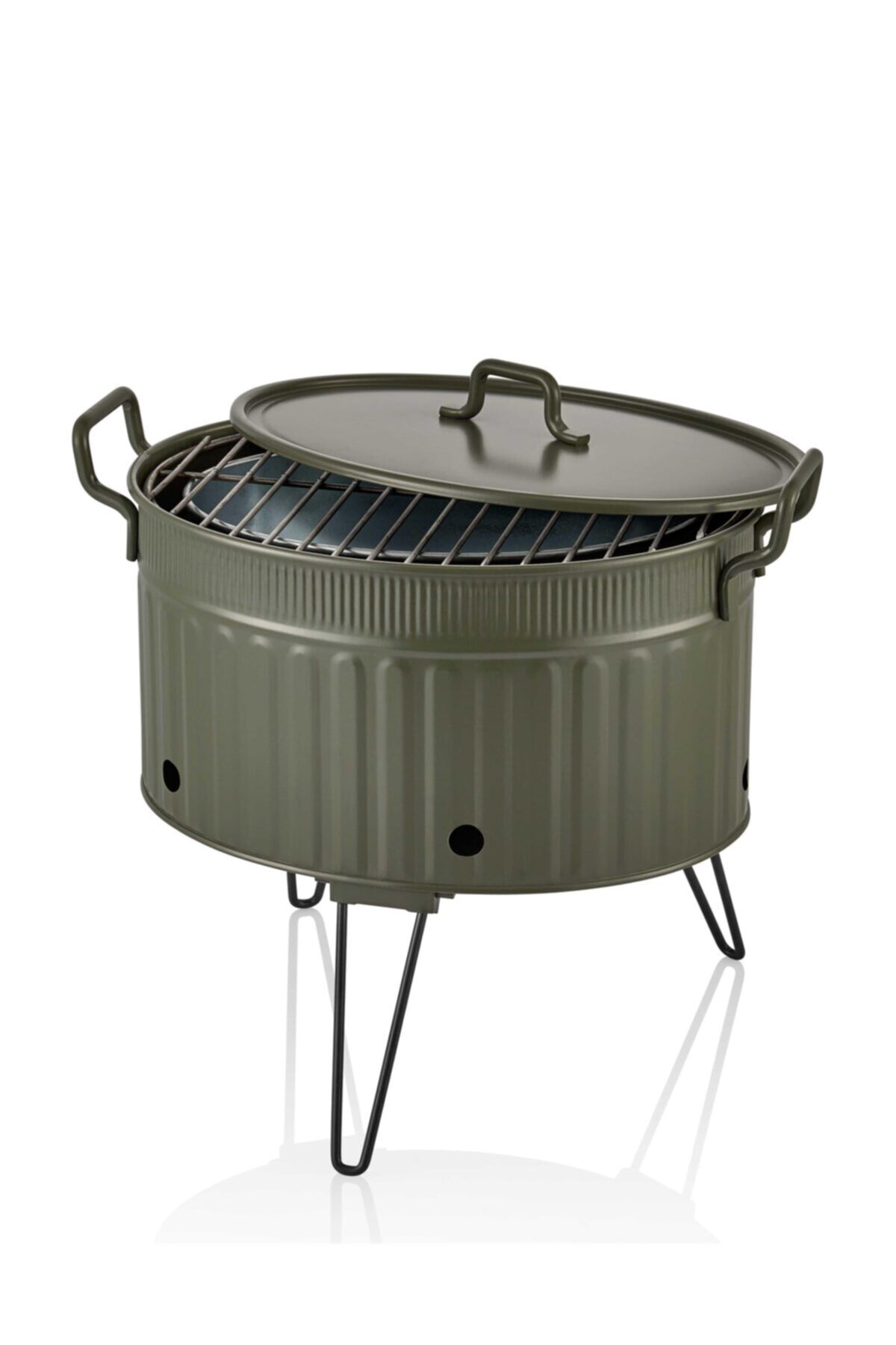 The Mia Mangal ve Barbekü Yeşil 37x 44 x 31 cm