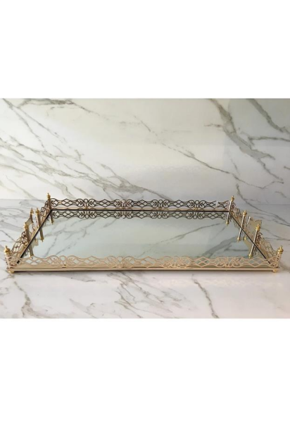 Lucky Art Gold Horse Tepsi 70 x 35 x 5 Cm