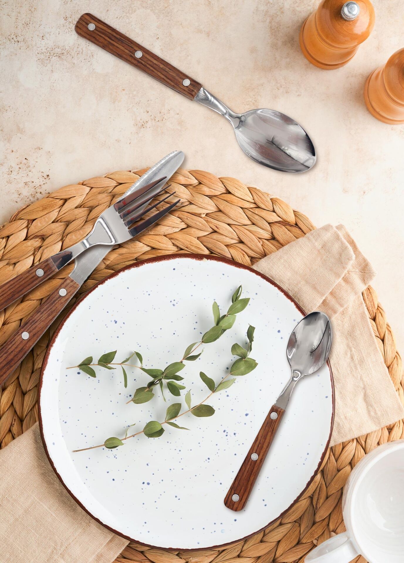 The Mia Woody Çatal Kaşık Bıçak Takımı 36 Parça