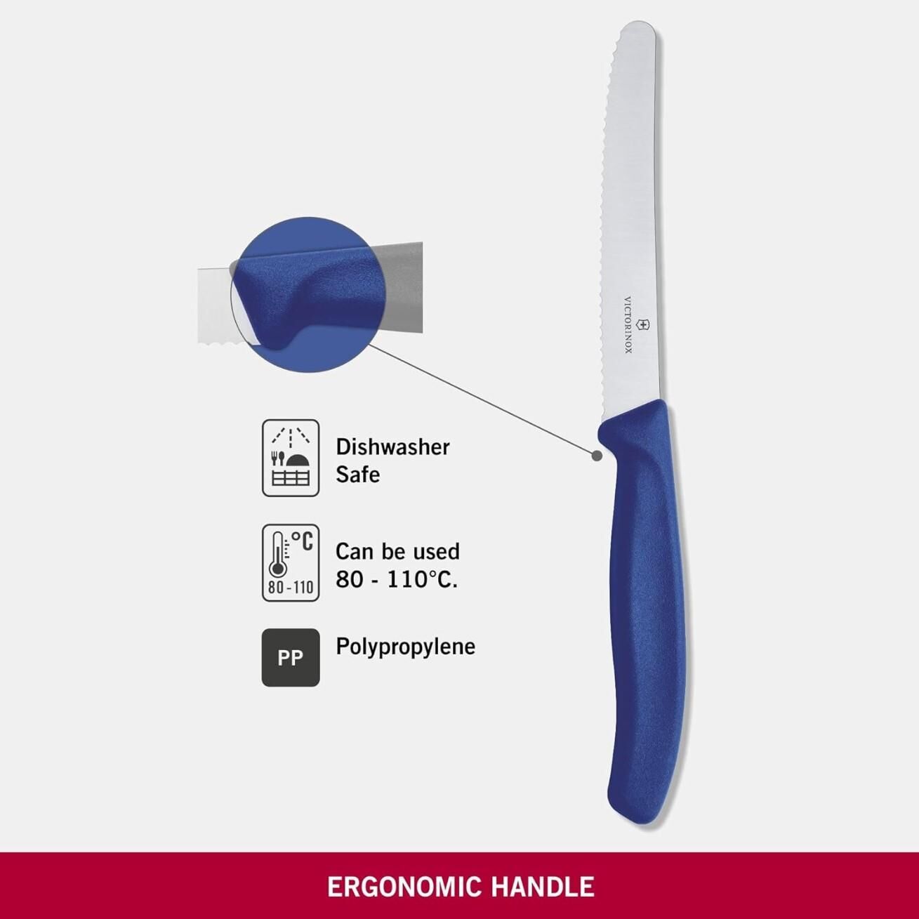 Victorinox VT 6.7832 Swissclassic 11 cm Domates & Sosis Bıçak Mavi