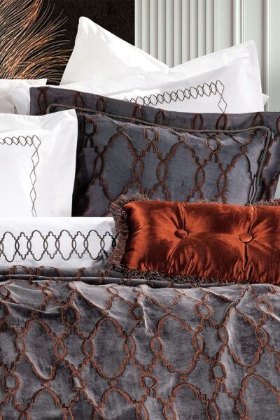 Zebra Casa Violet Yatak Seti Antasit / Bakır