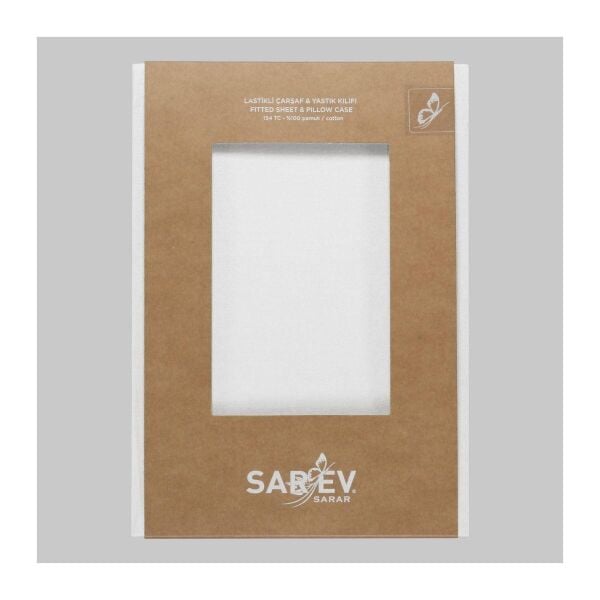Sarev New Slow City 180X200 Fıtted Sheet Beyaz