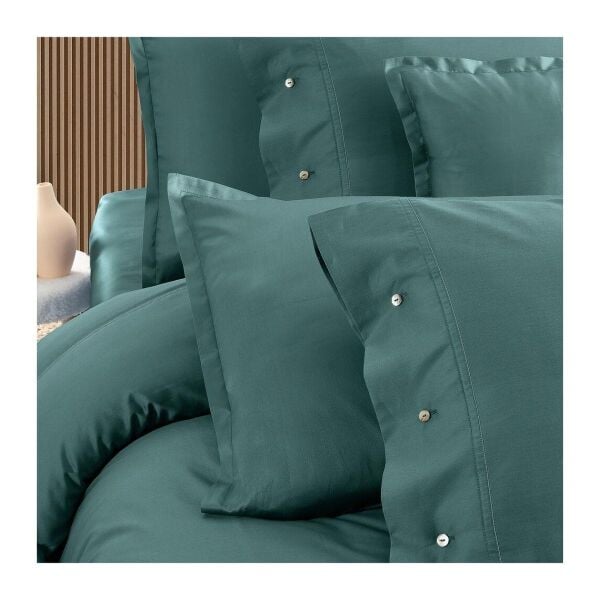 Sarev Monochrome Saten Yastık Kılıfı-Ocean