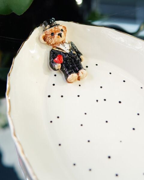 Magic Home Teddy Kayık Tabak Siyah