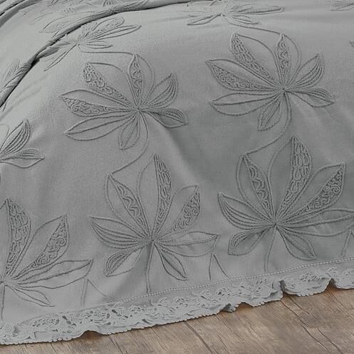 Nazik Home Manolya Nevresim Pike Set-Gri
