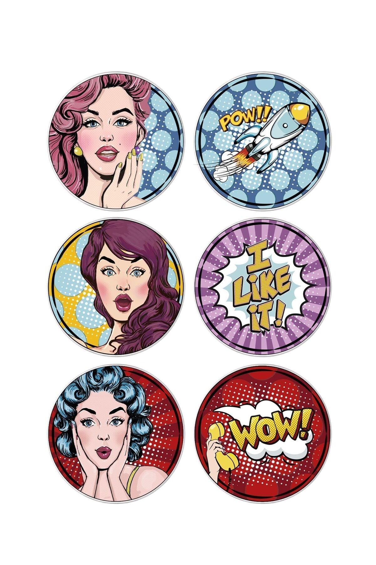 The Mia Popart Girls Pasta Tabağı 6'lı Seti 19 cm