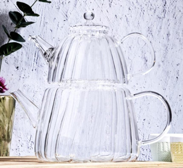 Kosova 2061 Cam 2'li Demlik Set