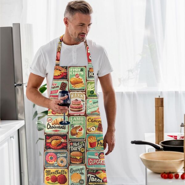 Adawall Junk Food Tasarımlı Önlük Ap106