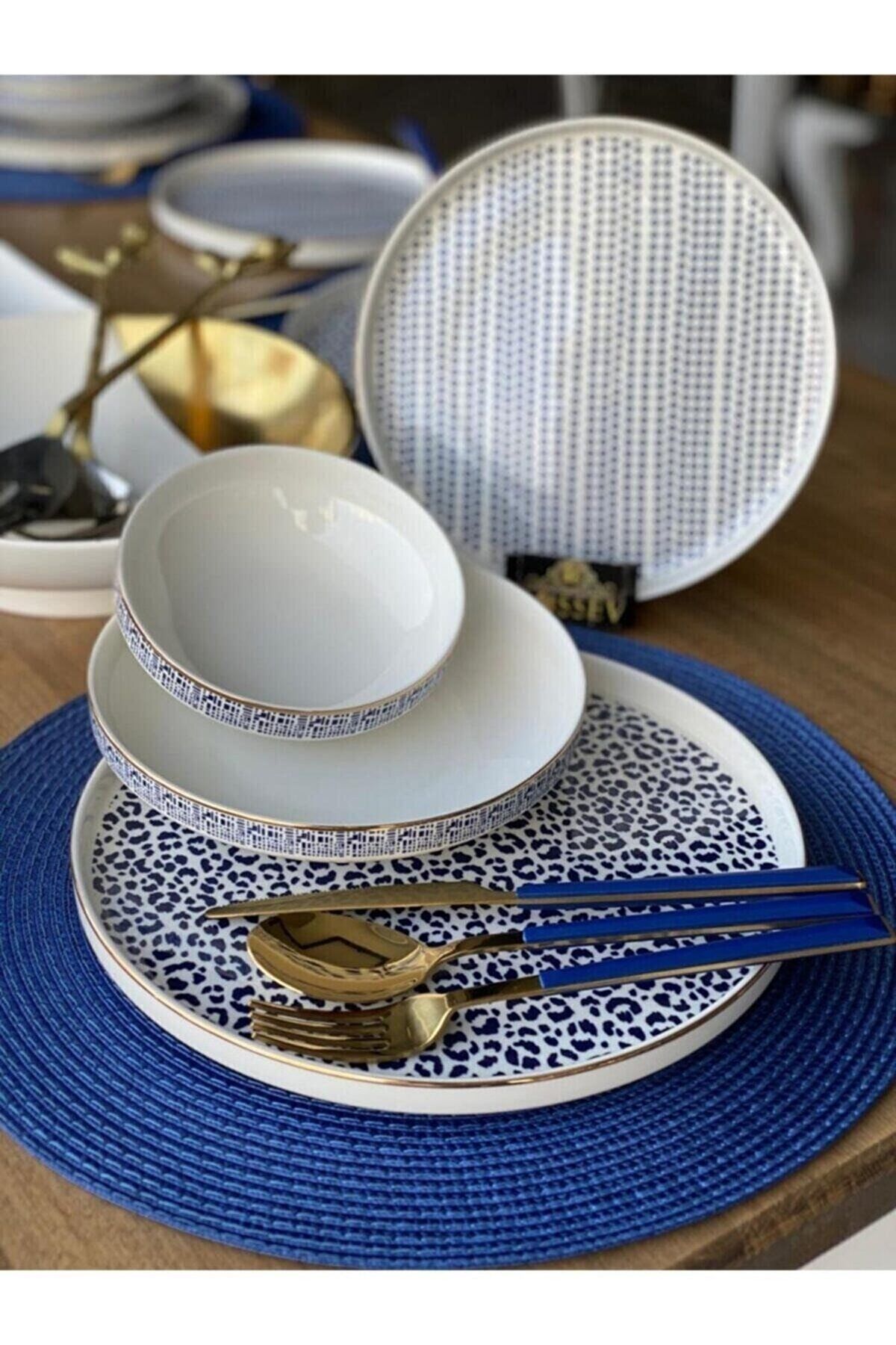 Mikasa Moor Blue Modern 24 Parça Yemek Takımı