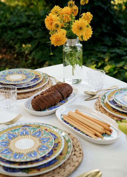 The Mia Limoncello Oval Servis 2'li Set Gri 29 cm