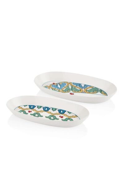 The Mia Limoncello Oval Servis 2'li Set Gri 29 cm