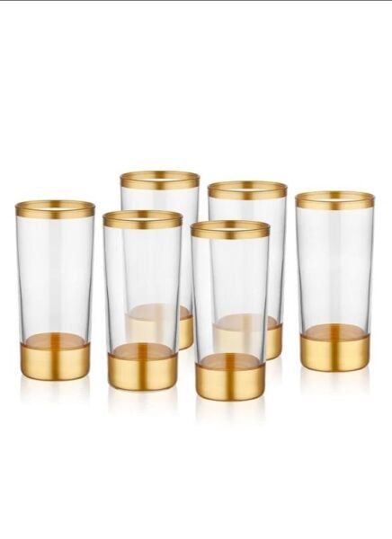 The Mia Glam Rakı Kadehi Gold 6'lı Set