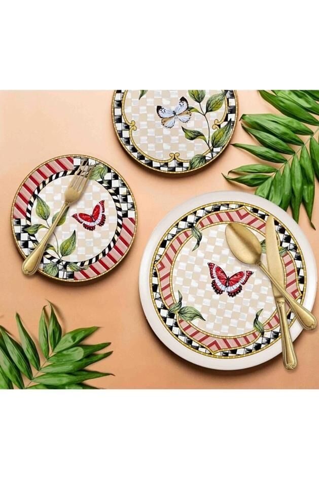 The Mia Jardin Pasta Tabağı 4'lı Seti 19 cm