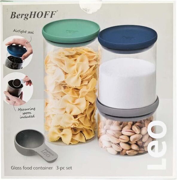 Berghoff Leo 3 Parça cam kavanoz seti