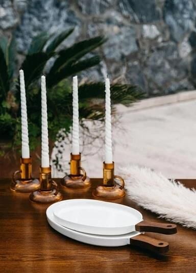 The Mia Woody Porselen Servis 40x20 cm