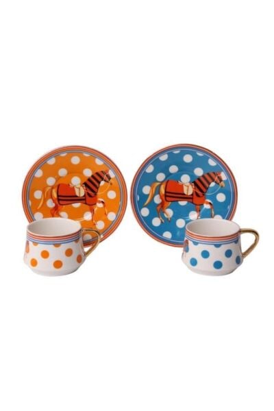 Luckyart Nera Bone 6'Lı Kahve Fincanı