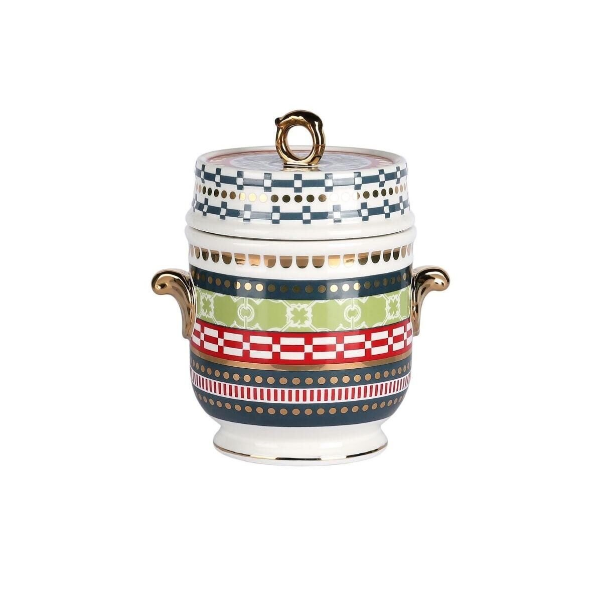 Lucky Art Lancelot Bone Kulplu Kavanoz 16cm