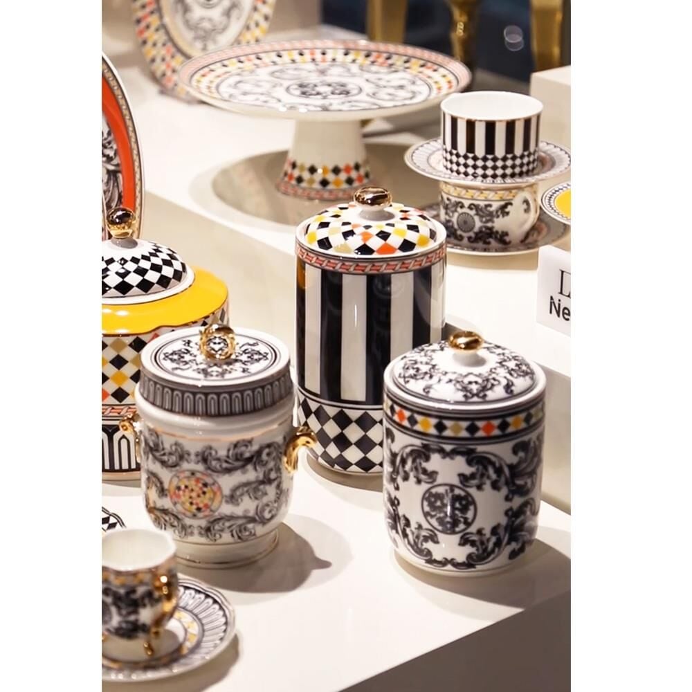 Lucky Art Margery Bone Kulplu Kavanoz 16 Cm