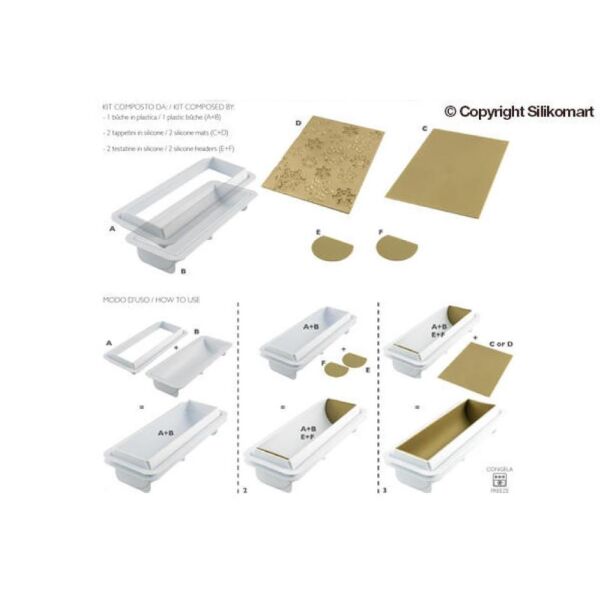 Silikomart Frozen Buche-Set Silikon Yuvarlak Pasta Kalıbı