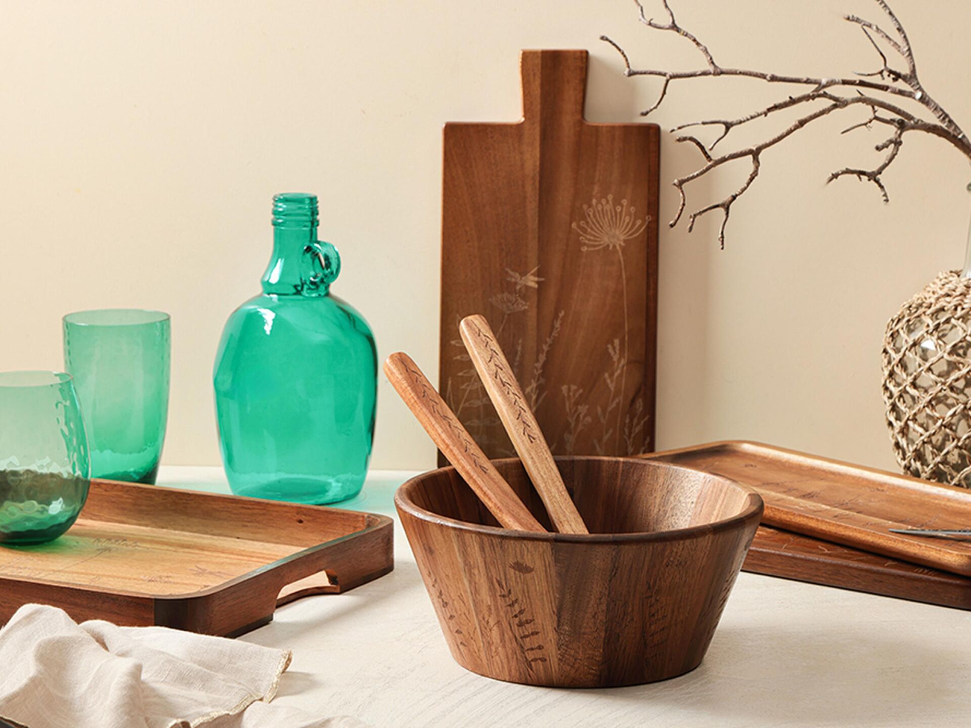 Porland Woodflower Akasya Sunum Tahtası 40 cm