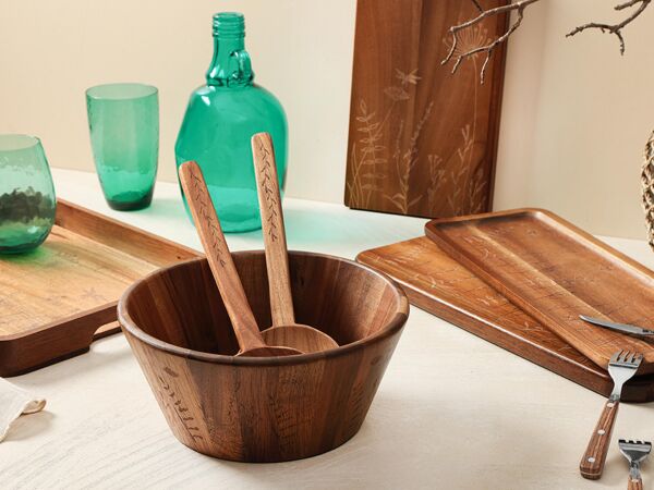 Porland Woodflower Akasya 2'Ii Salata Servis Seti