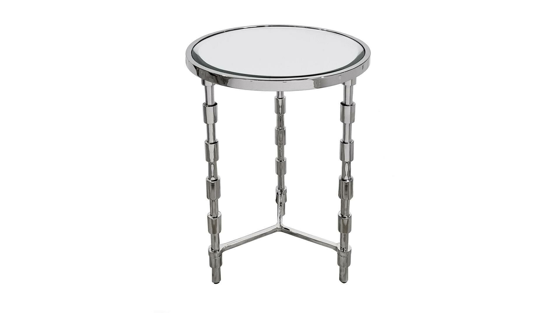 Mikasa Moor Aynali Metal Ayaklı Yuvarlak Sehpa 41x66 cm