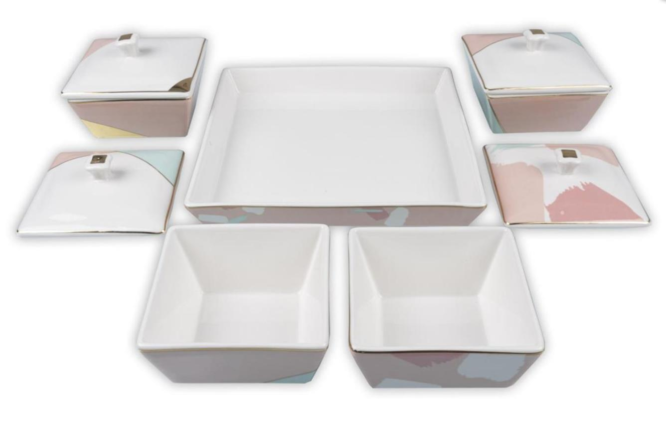 Mikasa Moor Bella Pink 5 Parça Kahvaltılık Seti 19 x 19 cm