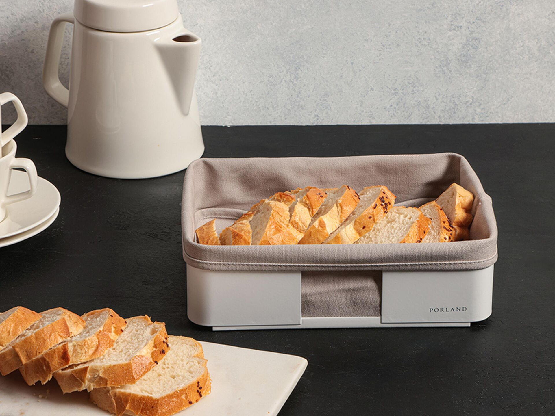 Porland Decipula Beyaz Ekmek Sepeti 25 cm