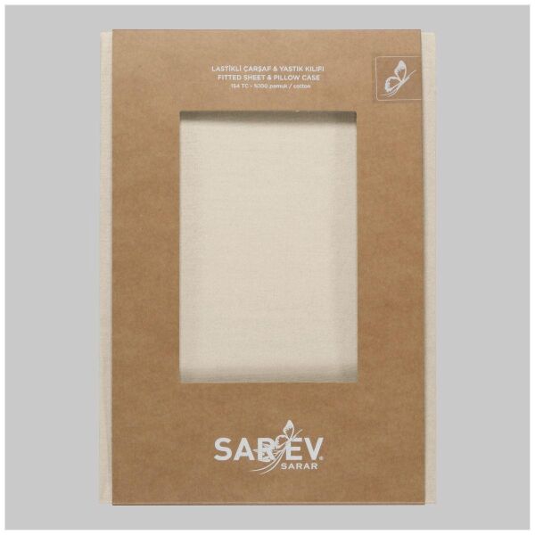 Sarev New Slow Cıty 100x200 Fıtted Sheet Ekru