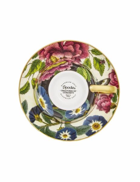 Spode Creatures Of Curiosity Çay Fincan+Tab Siyah&Krem