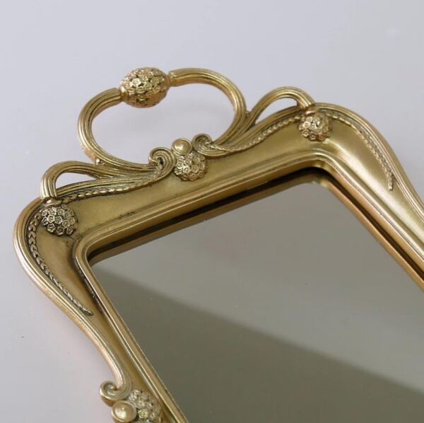 Selim Dekor Feryal Aynalı Tepsi Altın