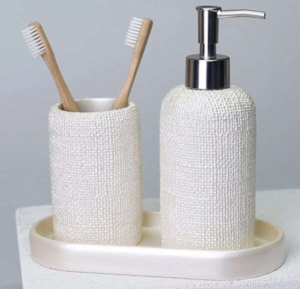 Selim Dekor Natural Banyo Seti İnci