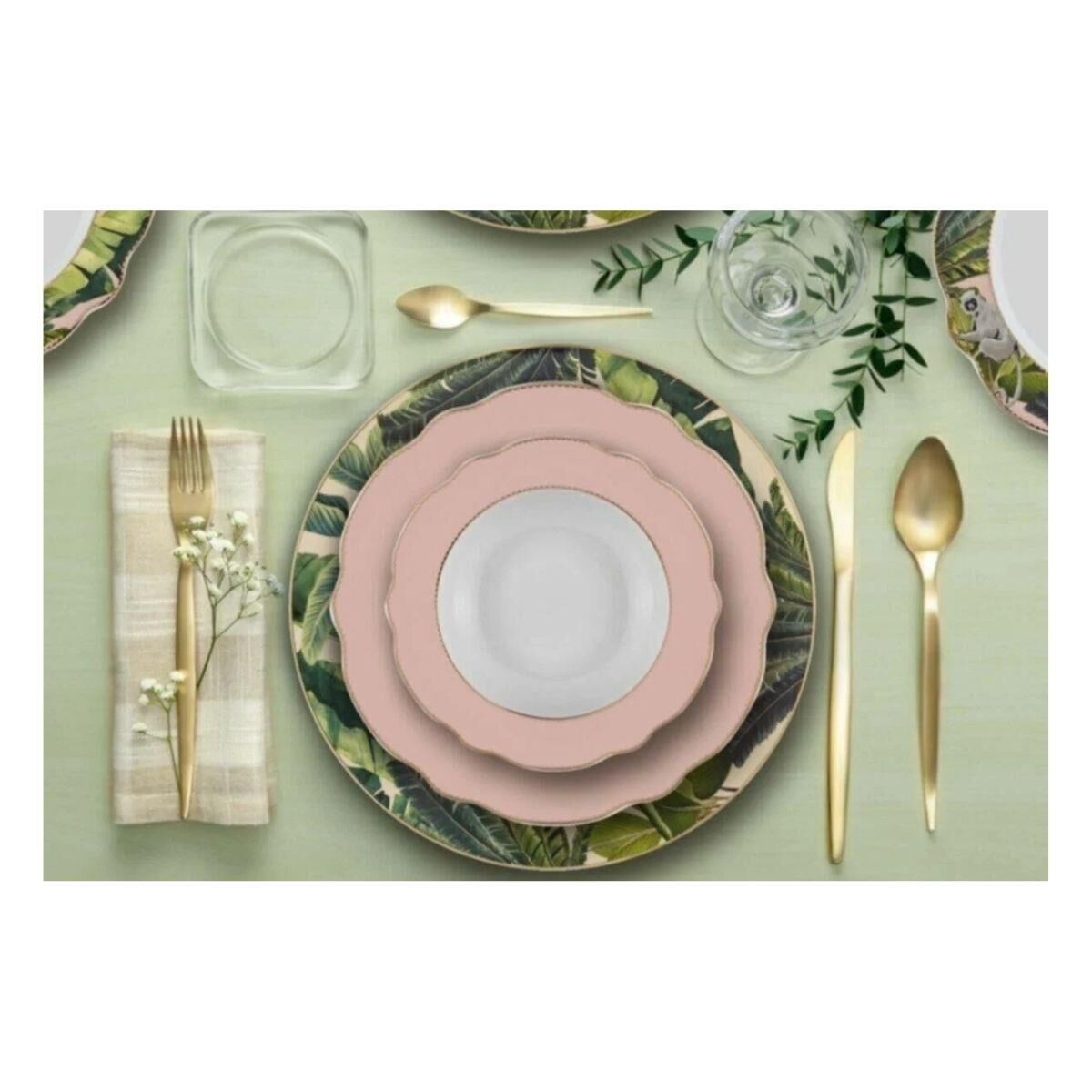 The Mia Botanica Yemek Seti Bone Porselen 24 Parça