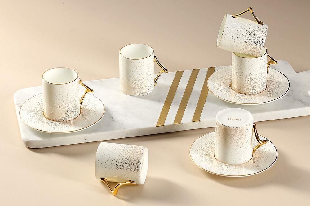 Porland Limoges Glittering Kahve Takımı 12 Parça