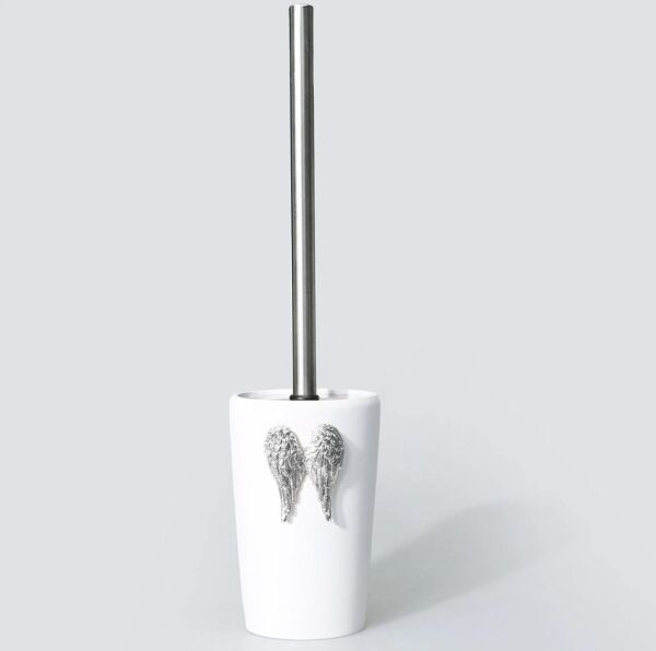 Selim Dekor Wings Banyo Seti Beyaz-Gümüş