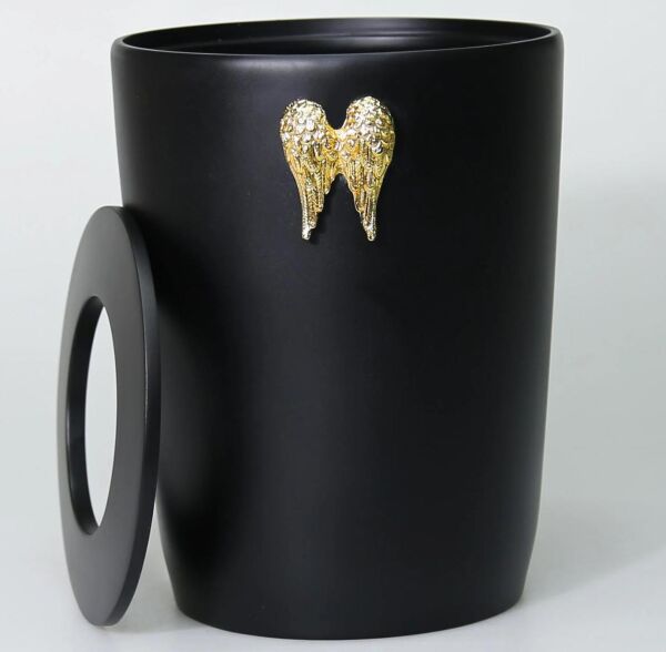 Selim Dekor Wings Banyo Seti Siyah-Altın