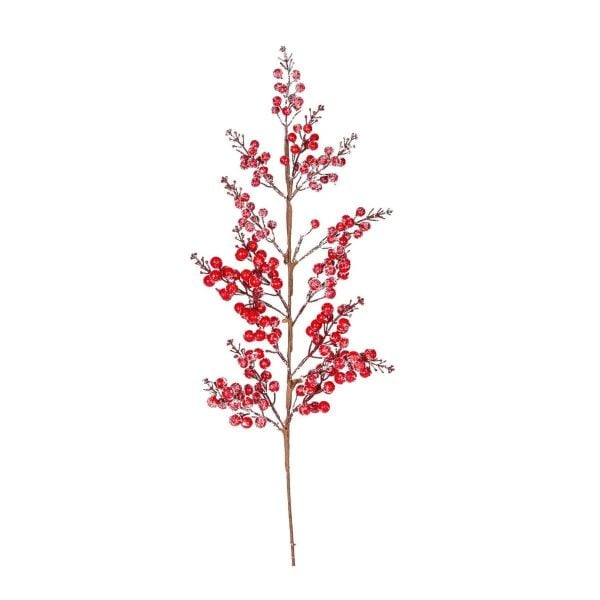 Yılbaşı Süsü Pike Berry Kokina Karlı Kırmızı 100 Cm.
