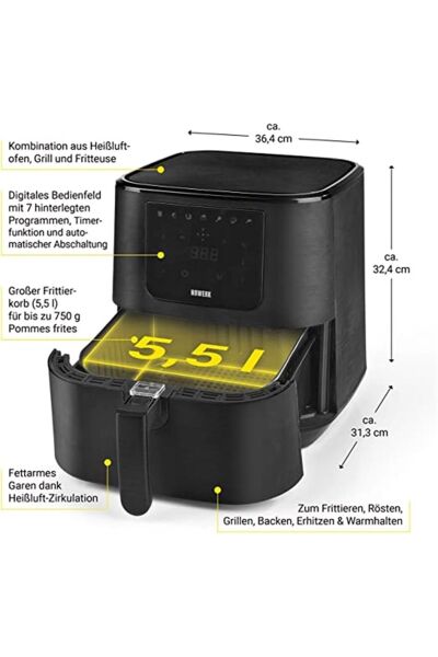 Leggno N8WERK DS05050 Hot AirFryer 5,5lt