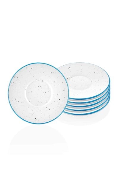 The Mia Dots Çay Tabağı Mavi 6 Parça