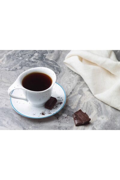 The Mia Dots Çay Tabağı Mavi 6 Parça