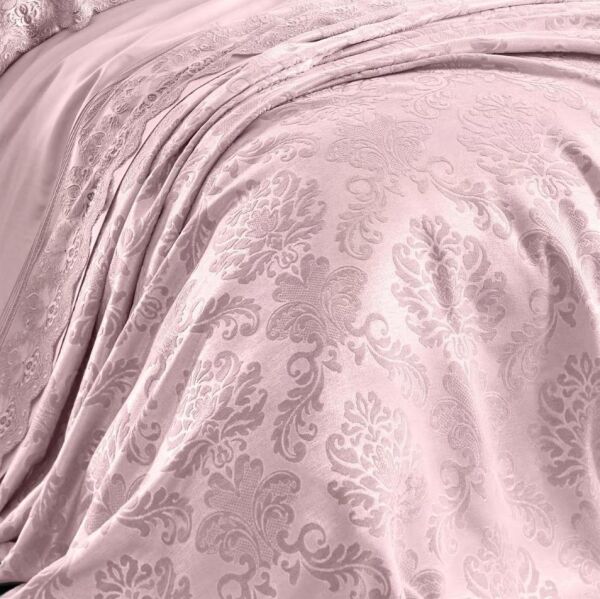 Nazik Home Valeria Dantelli Nevresim Takımı Ve Pike 7 Parça Seti Pudra CK