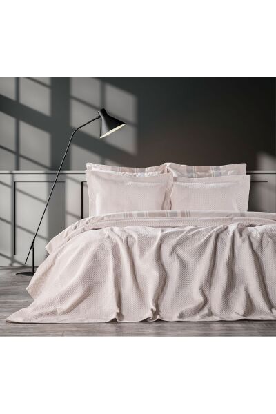 Zebra Casa Scala Yatak Örtüsü Krem Çift Kişilik