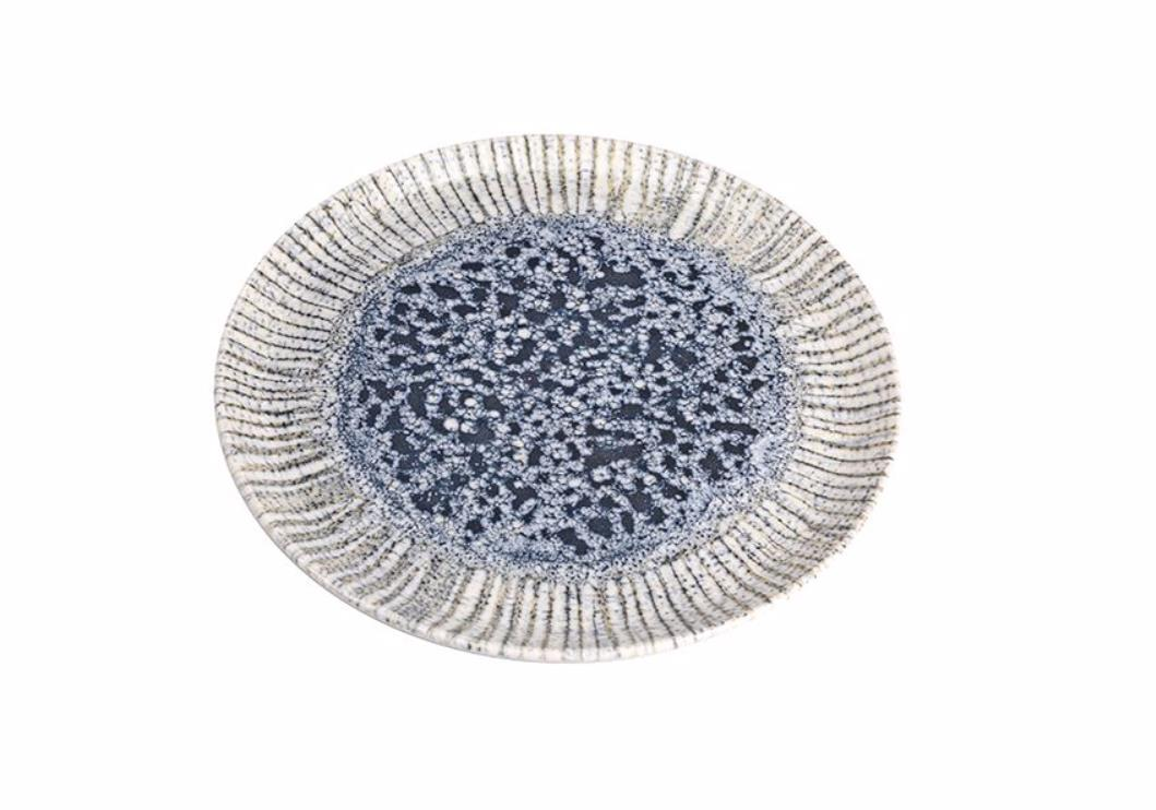 Porland Iris Blue Düz Tabak 20cm